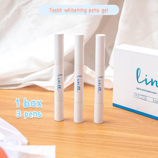 Linee Teeth Whitening Pen น้ำยาฟอกฟันขาวรีฟิล แบบปากกา (1กล่อง มี3หลอด)