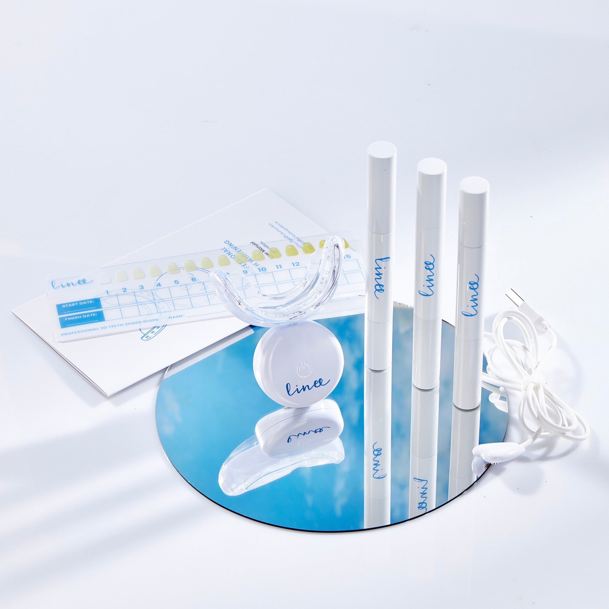 Linee Teeth Whitening Premium kit   อุปกรณ์ฟอกฟัน นวัตกรรมใหม่ ระบบแสงไฟอัตโนมัติ 2 ระบบ ลดเสียวฟัน - LINEE PROFESSIONAL CO., LTD.