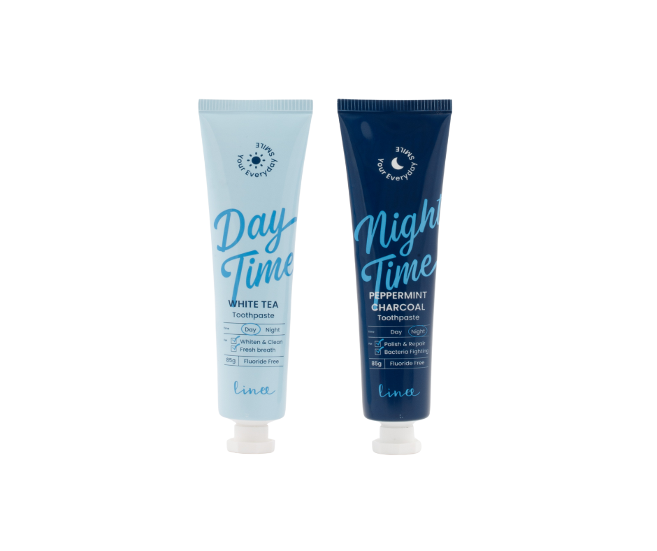 Linee Day & Night Teeth Whitening Toothpaste ลินี ยาสีฟัน เดย์แอนด์ไนท์  ยาสีฟันสูตรพิเศษ สำหรับใช้กลางวันและกลางคืน - LINEE PROFESSIONAL CO., LTD.